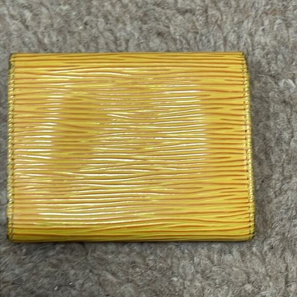 Louis Vuitton Epi Yellow Leather Flap Wallet Card Holder - Picture 3 of 7